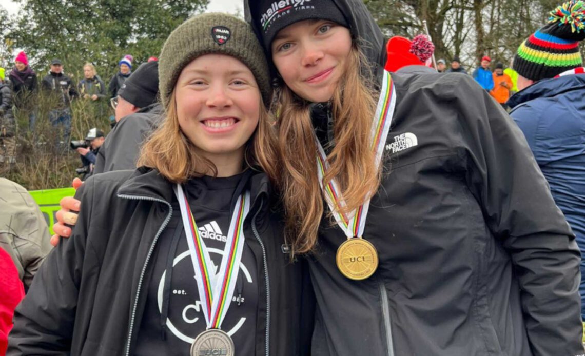 Bella and Ava Holmgren, Maghalie Rochette on an historic day of cyclocross