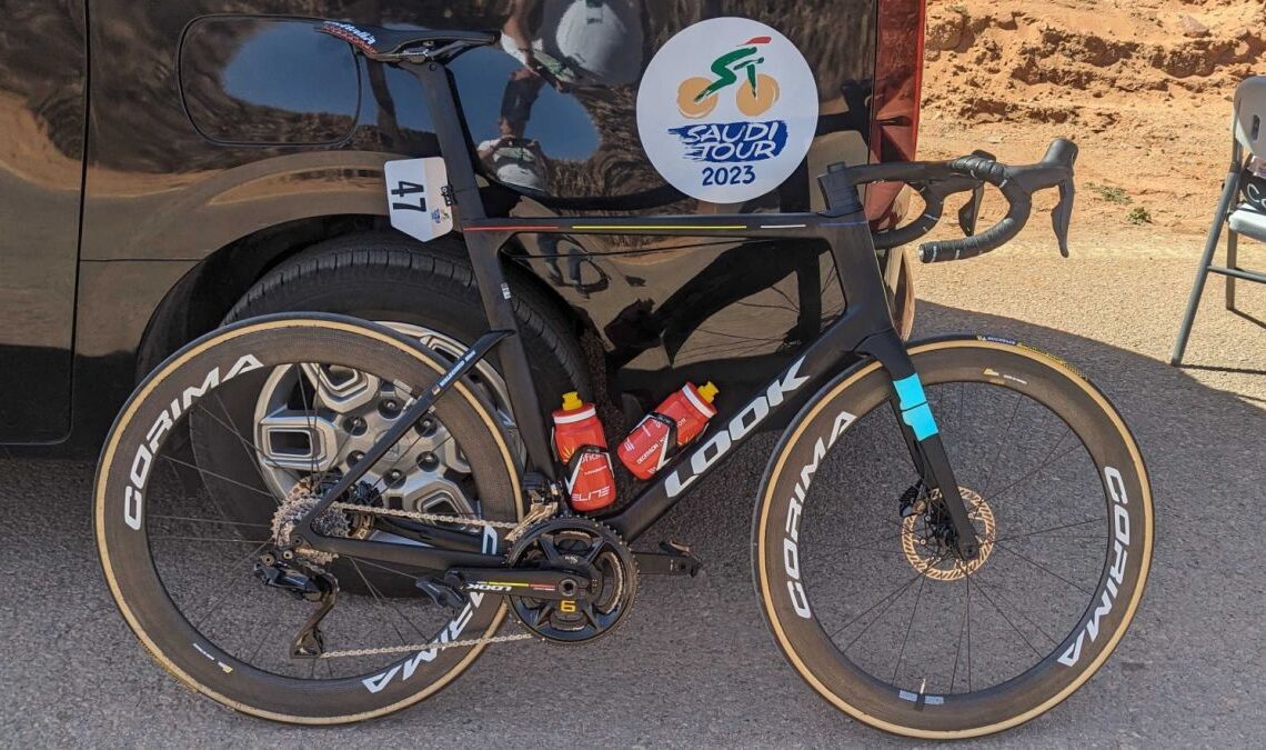 New Cofidis Look prototype bikes photographed in full race setup at the Saudi Tour