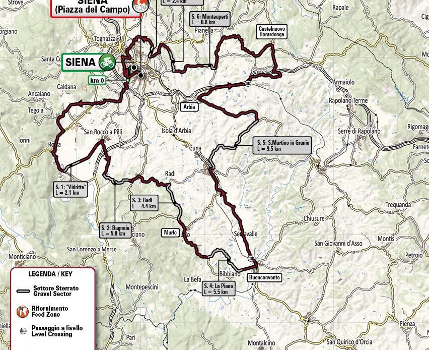 Strade Bianche Women 2023 Route