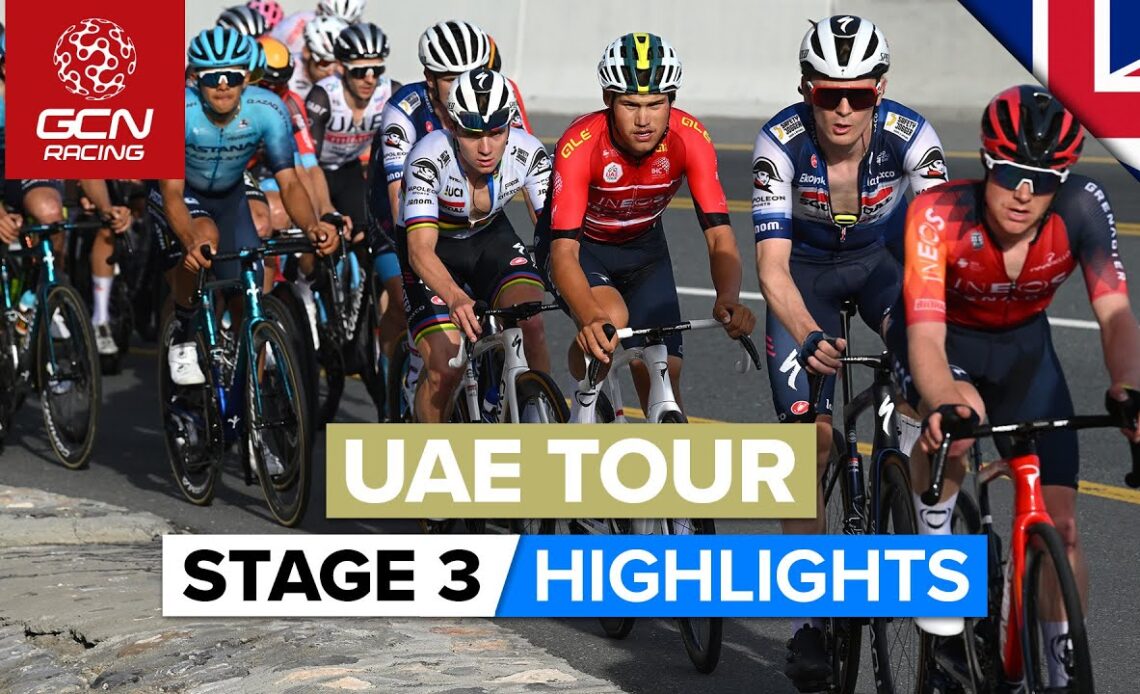 Summit Finish On Jebel Jais! | UAE Tour 2023 Highlights - Stage 3