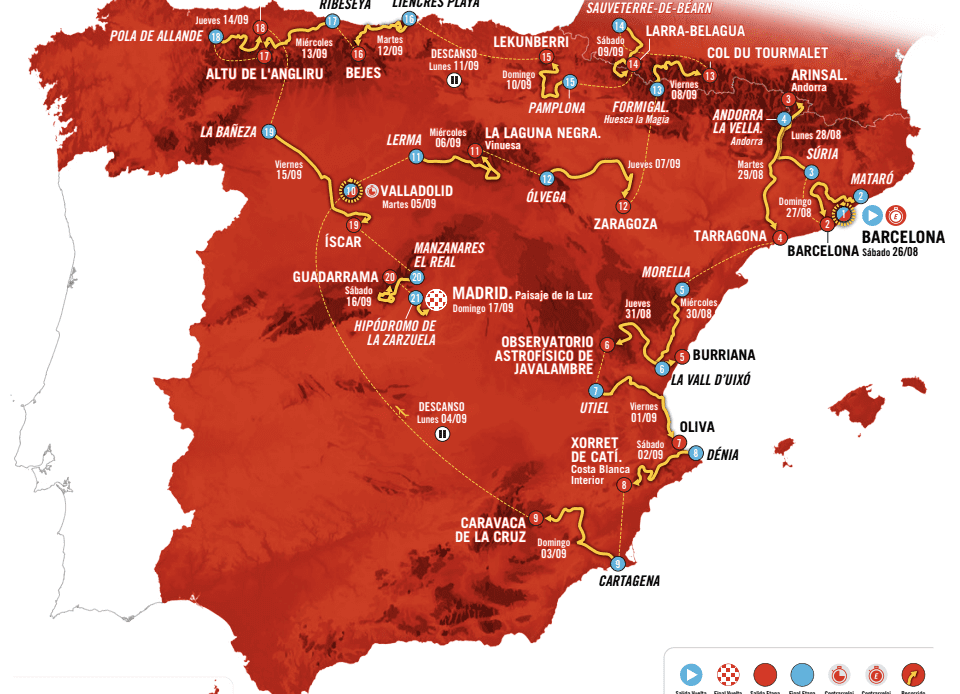 2023 Vuelta a España route