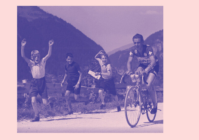 Hugo Koblet at the Tour de Suisse, August 1947