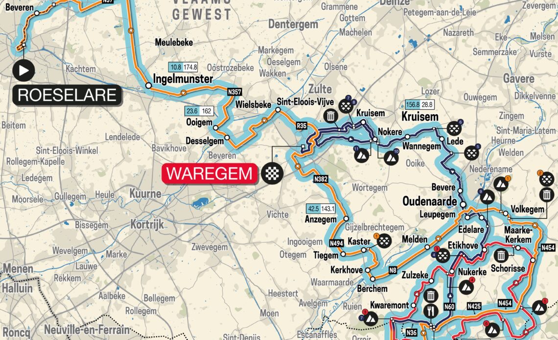 Dwars door Vlaanderen 2023 Route
