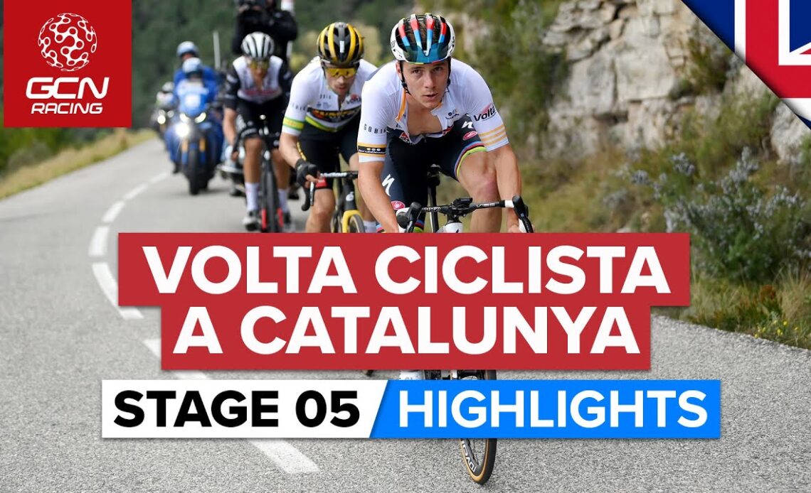 Evenepoel and Roglič Go Head-To-Head! | Volta A Catalunya 2023 Highlights - Stage 5