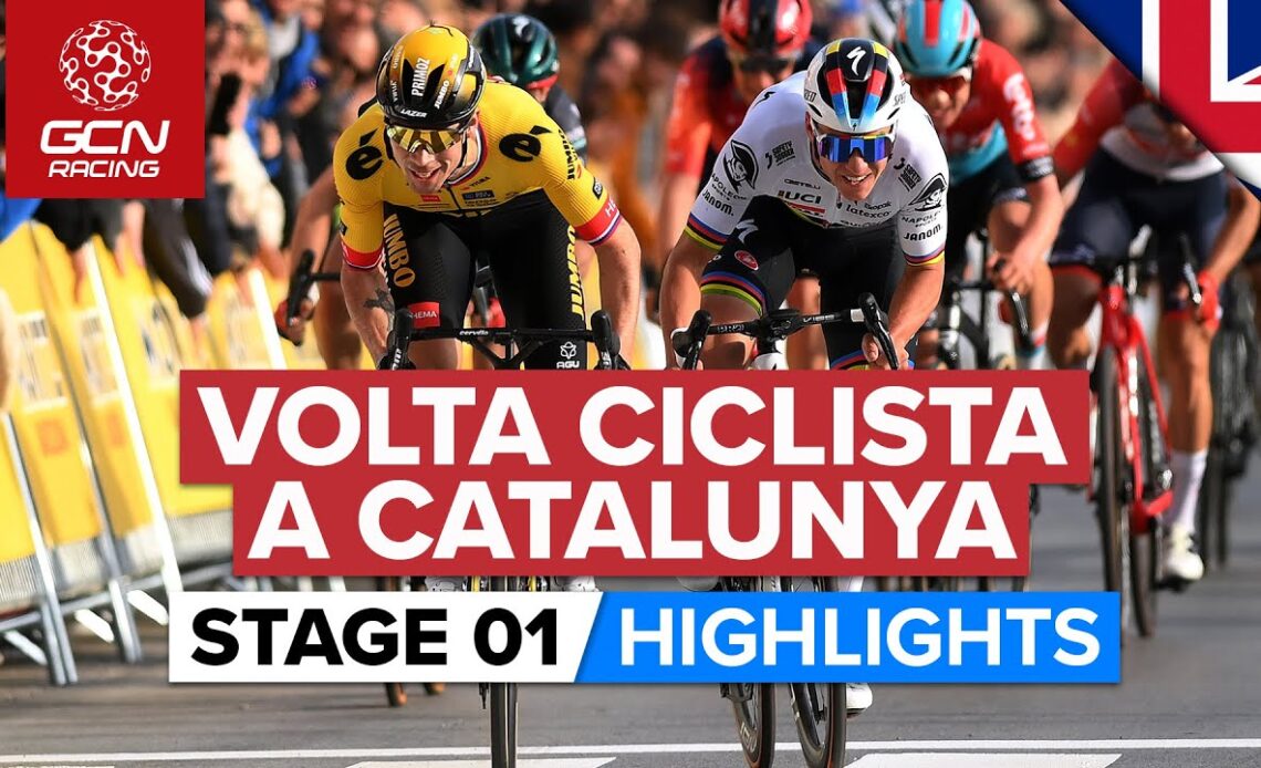 Favourites Clash On Opening Day! | Volta A Catalunya 2023 Highlights - Stage 1