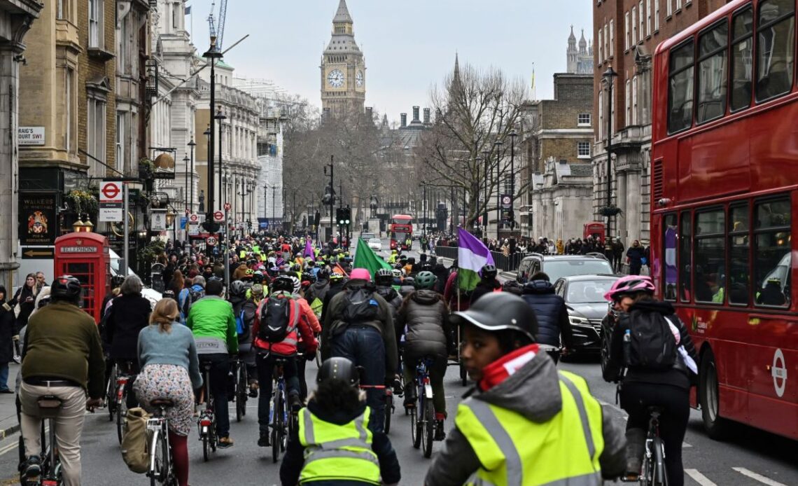 'Make cycling a safe, everyday choice': Hundreds join protest for safer cycling for women in London