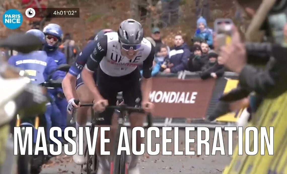 Massive Acceleration: Watch The Moment Tadej Pogacar Wins Stage 4 At 2023 Paris-Nice