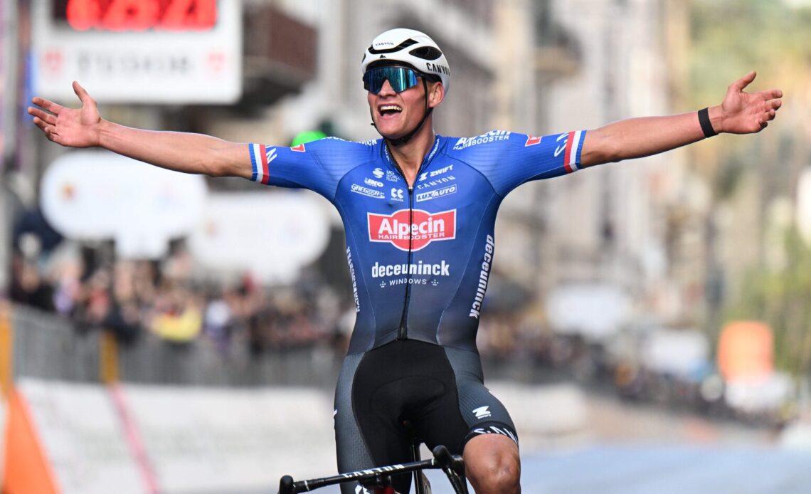 Mathieu van der Poel won Milan San-Remo, but it’s not on Strava