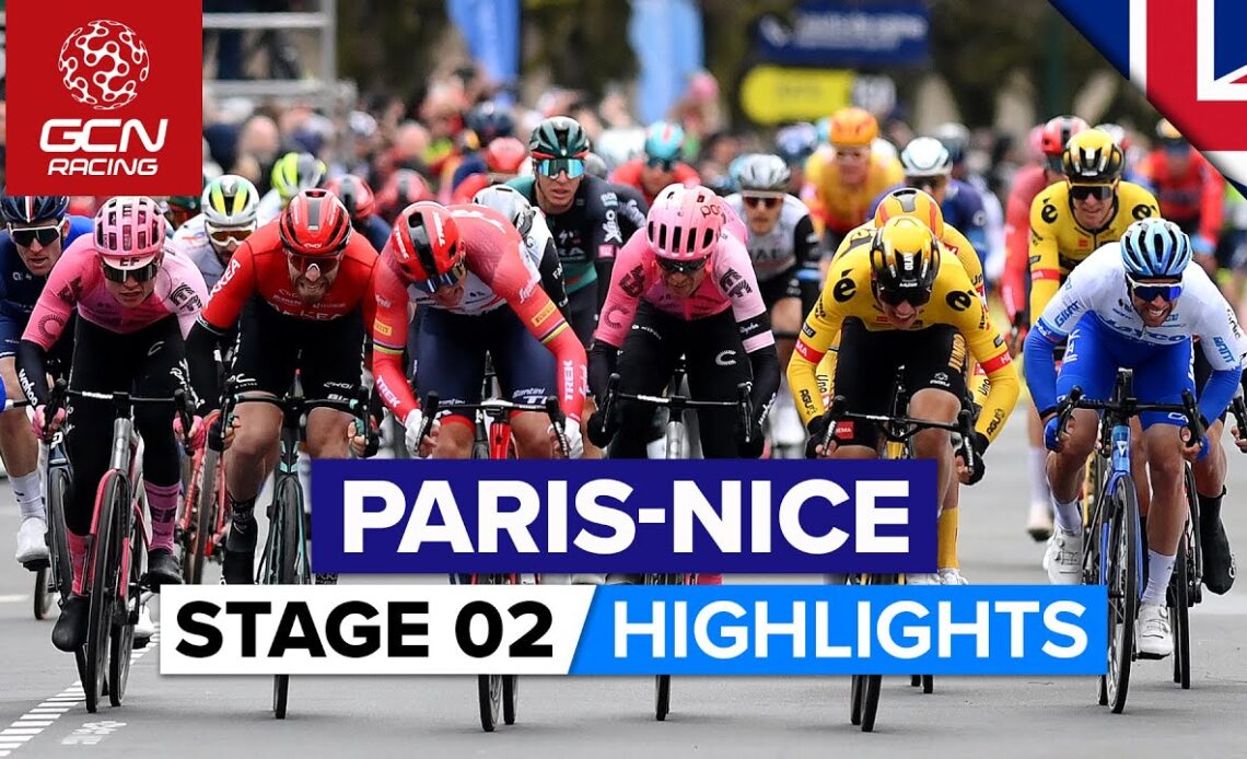 Nervy Day Of Racing As Crosswinds Loom! | Paris-Nice 2023 Highlights - Stage 2