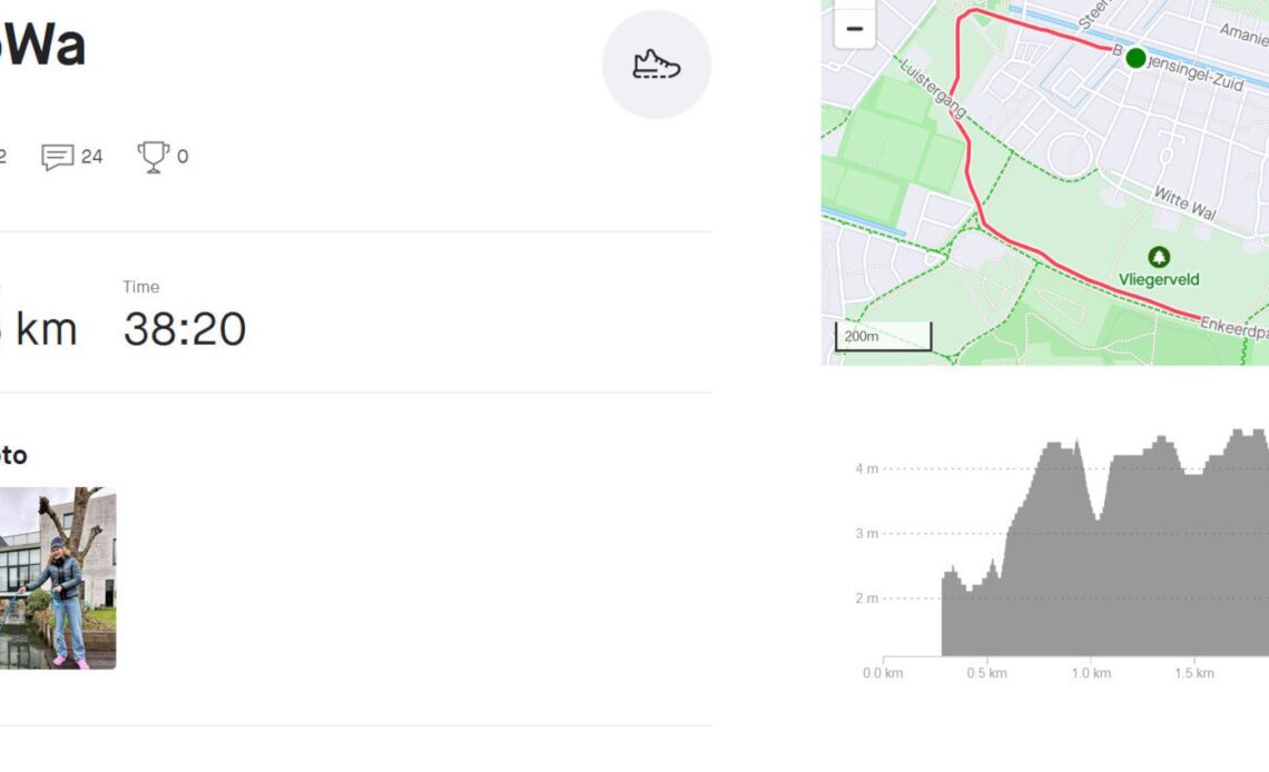 Puck walked a duck and posted on Strava after an incredible Strade Bianche