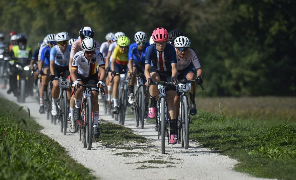 Gravel World Championships 2022 - Women Elite - 1st Edition - Vicenza - Cittadella 140 km - 08/10/2022 - Lauren Stephens (USA) - photo Tommaso Pelagalli/SprintCyclingAgency&Acirc;&copy;2022