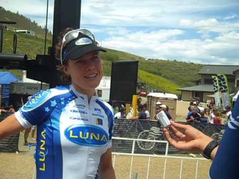 Georgia Gould wins the pro women's cross country race.AVI