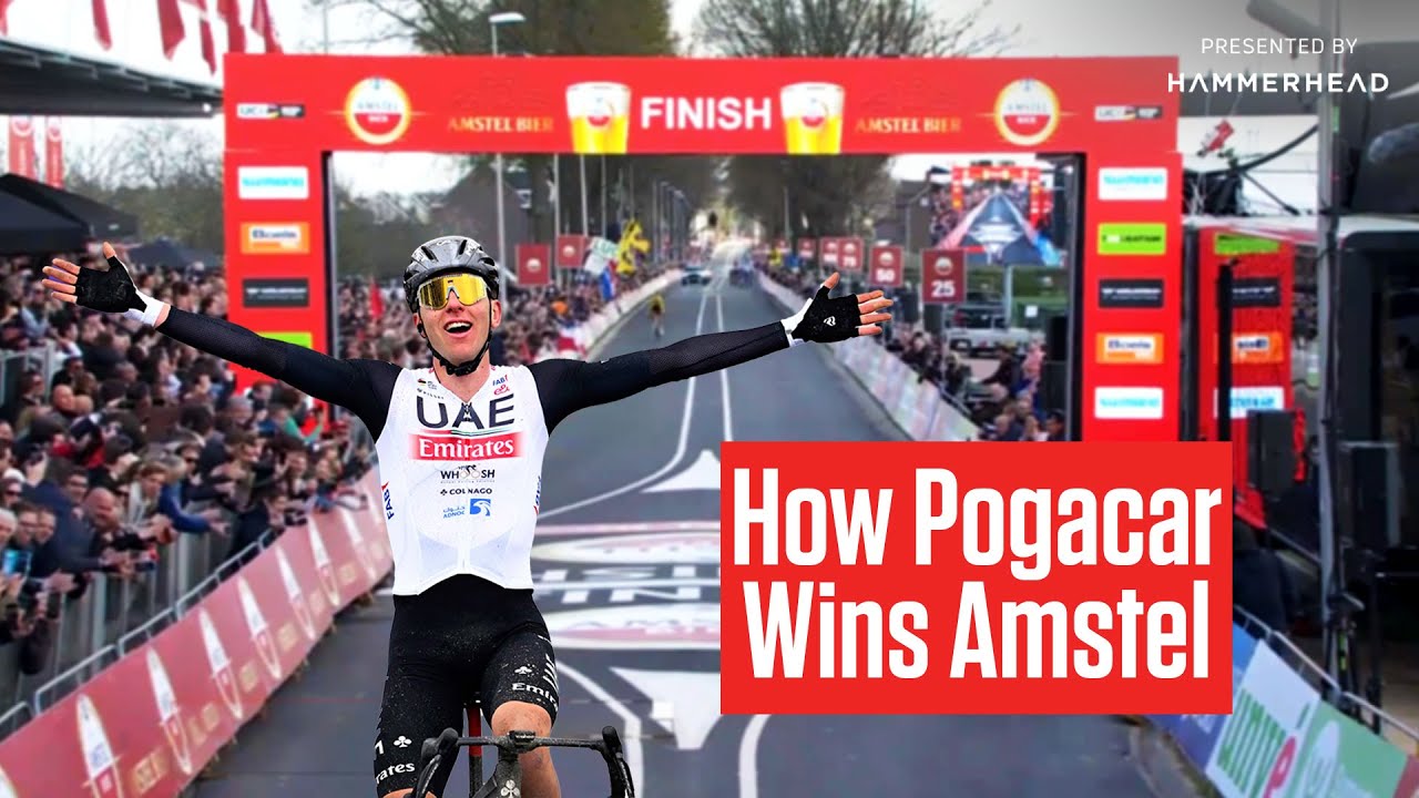 HOW TADEJ POGACAR WINS The Amstel Gold Race 2023 - VCP Cycling