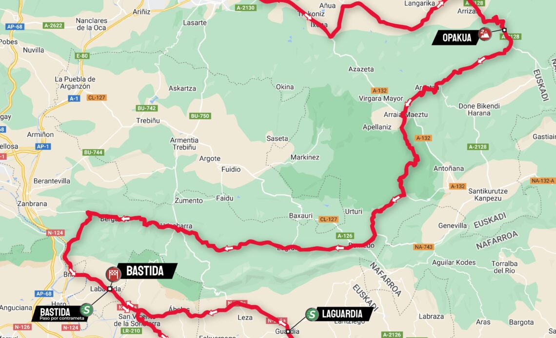 Itzulia Basque Country stage 1 map