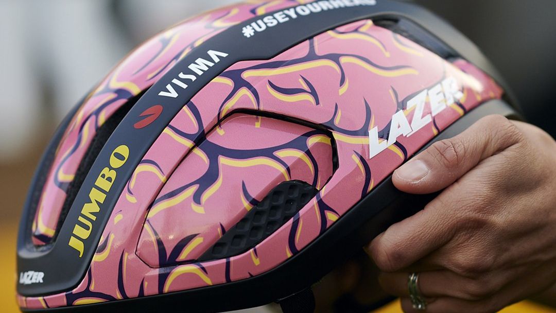 Jumbo-Visma to wear brain-design helmets at Paris Roubaix to raise helmet awareness