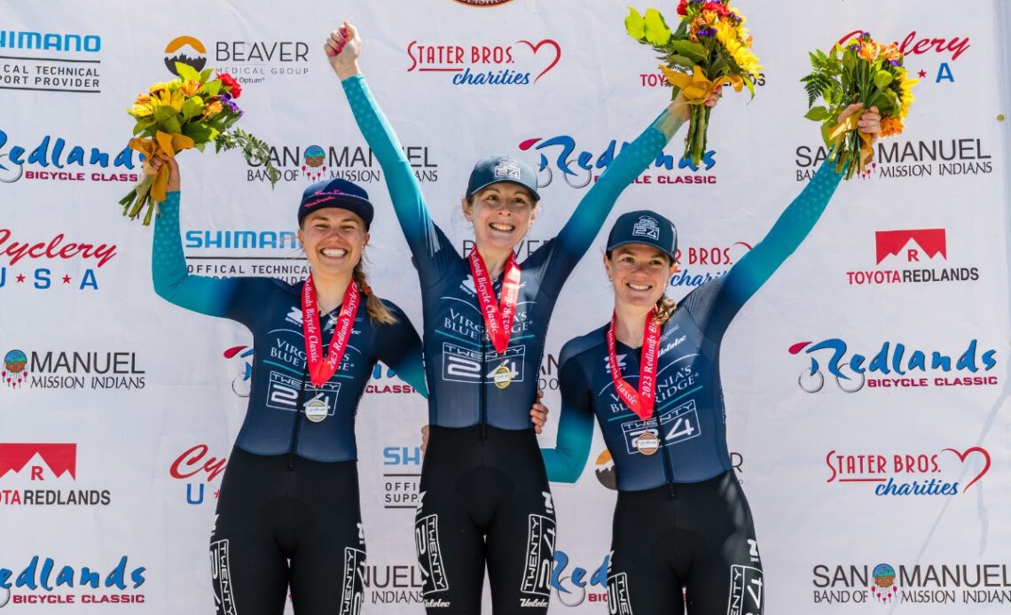 Redlands Classic: Virginia's Blue Ridge-Twenty24 sweep podium at women's Route 66 time trial