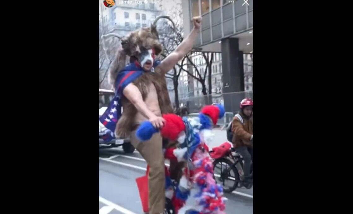 Trump supporter riding bike absolutely biffs it in New York and goes viral