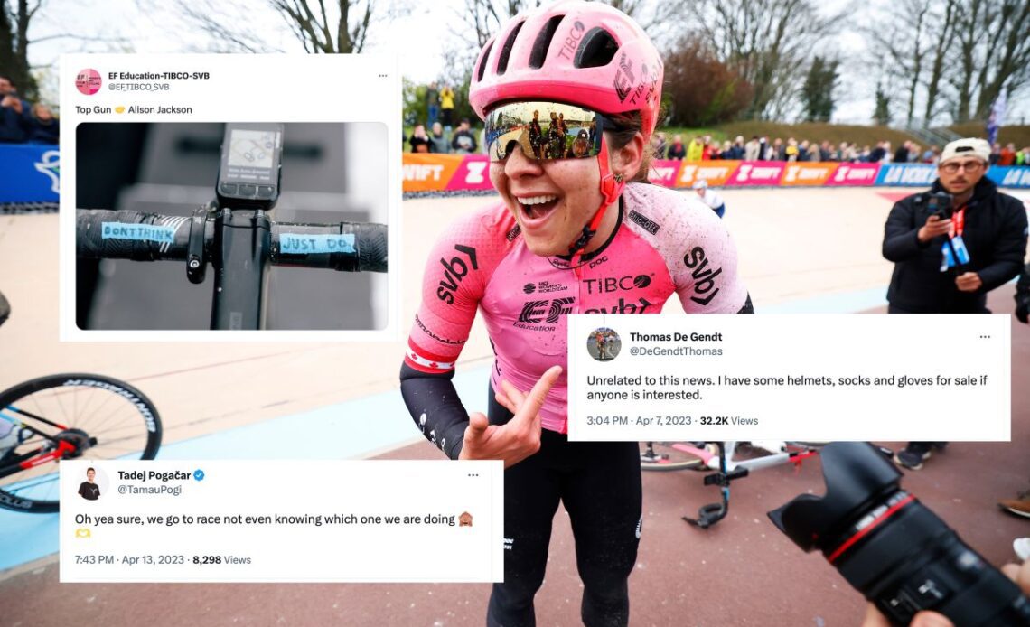 Tweets of the week: Alison Jackson's joy, sock thief strikes at Itzulia, and Pogačar reveals UAE's secret