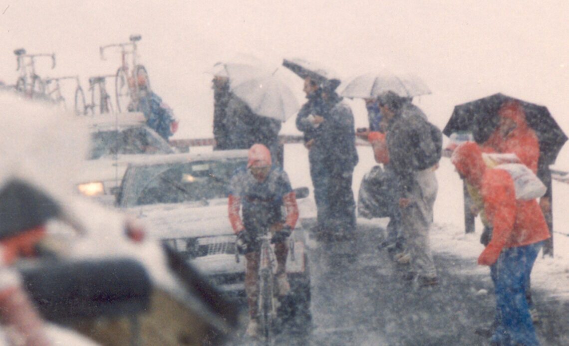 A brief history of snow causing chaos at the Giro d'Italia