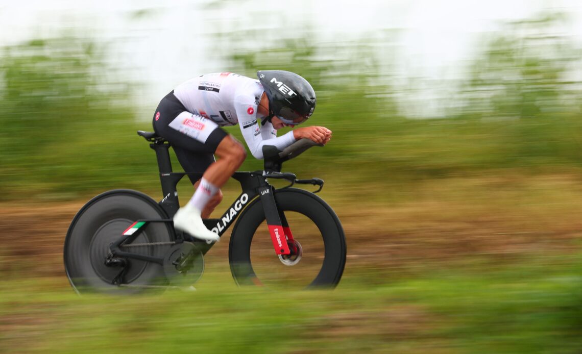 Almeida satisfied with limiting gaps on Evenepoel in Giro d'Italia time trial
