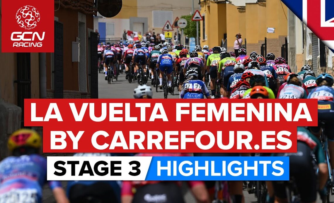 Chaos In The Crosswinds! | La Vuelta Femenina 2023 Highlights - Stage 3