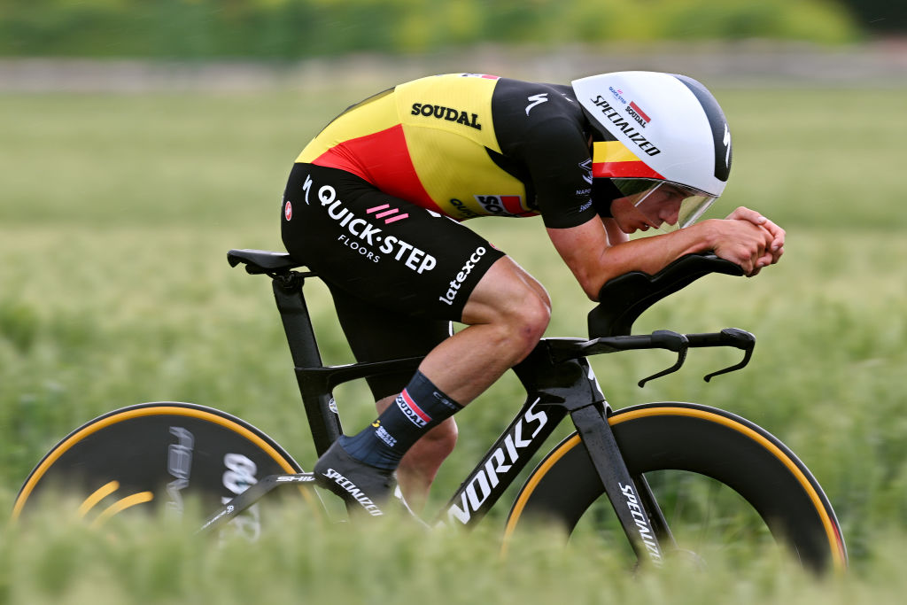 Evenepoel rues pacing error despite victory in Giro d'Italia time trial