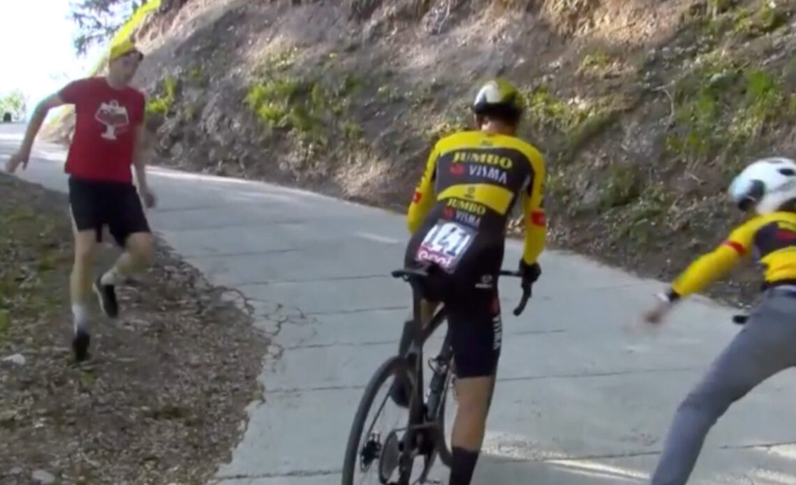 Primož Roglič got a crucial push from an old ski jumping teammate after the chain drop