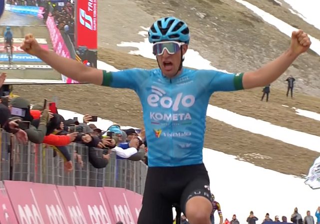 Three escapees without professional wins fought it out at today's Giro stage