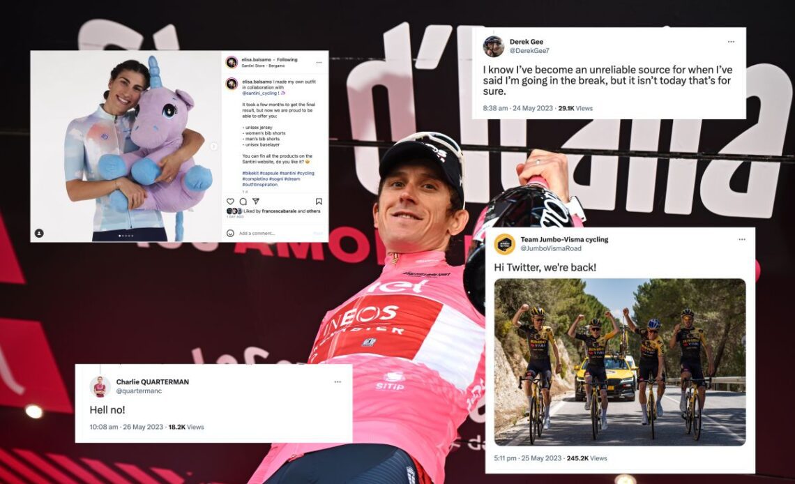 Tweets of the week: Geraint Thomas has a happy birthday and Elisa Balsamo gets her unicorn back