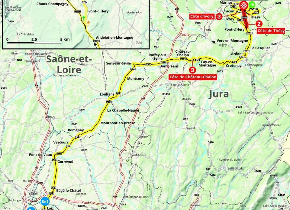 Criterium du Dauphine 2023 stage 5 map