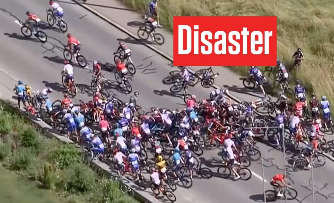 ENORMOUS Crash In Stage 2 Of Tour de Suisse 2023