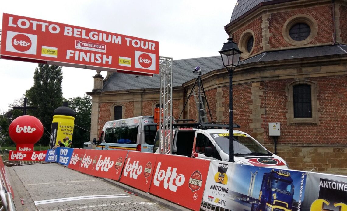 A finish of the Lotto Belgium Tour stage
