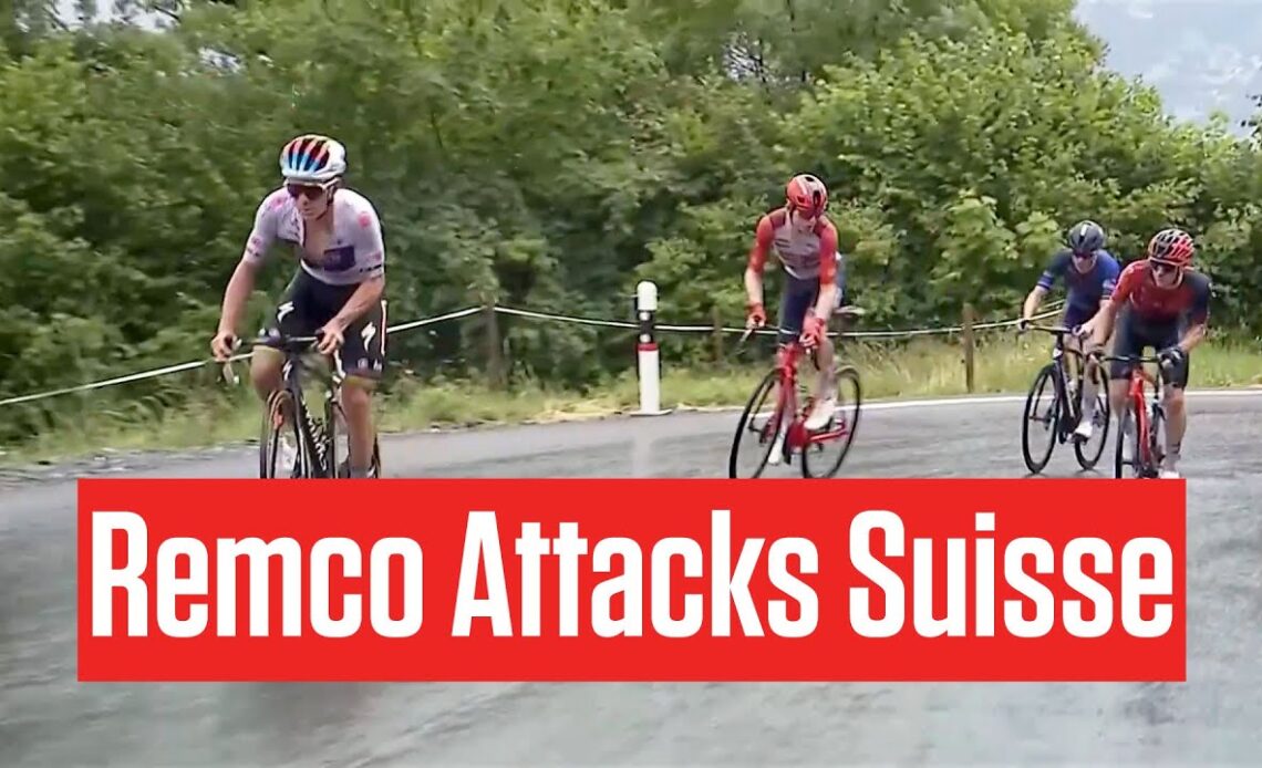 REMCO EVENEPOEL ATTACKS The Tour de Suisse 2023 Stage 3 🇧🇪😯