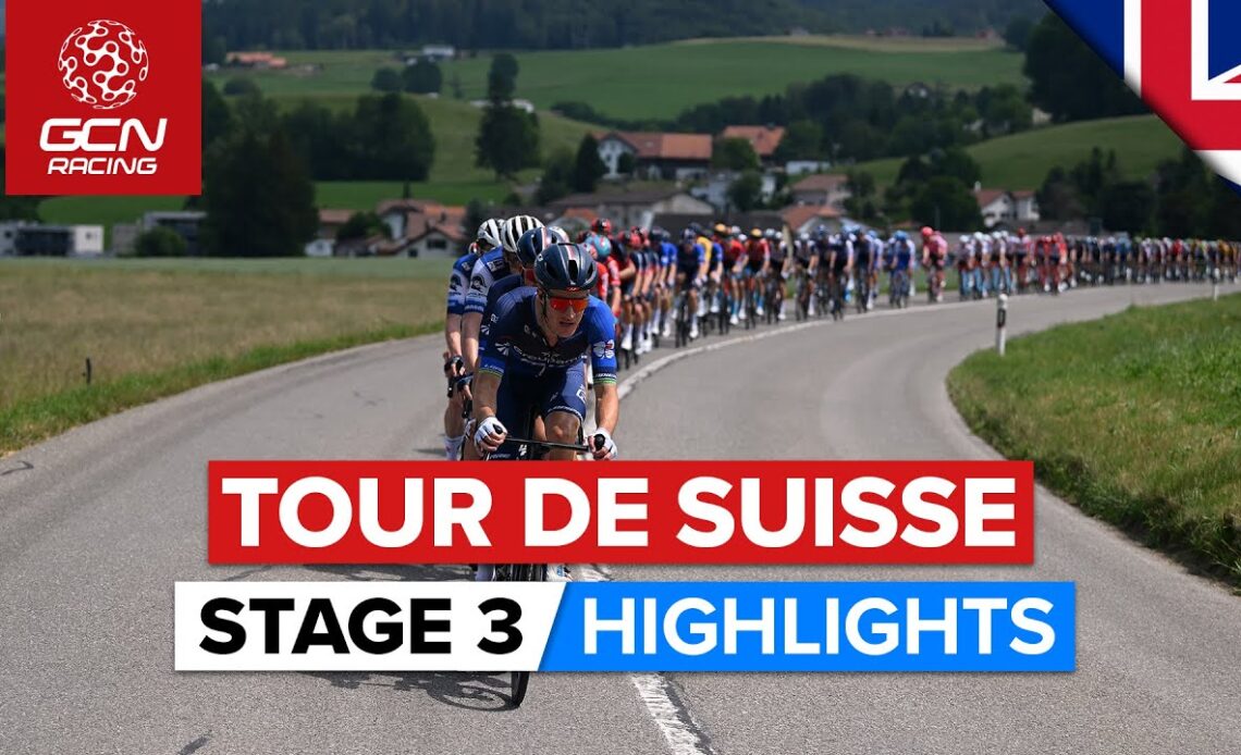 Rain-Soaked Mountain Finish Shows Who's In Form! | Tour De Suisse 2023 Highlights Men - Stage 3