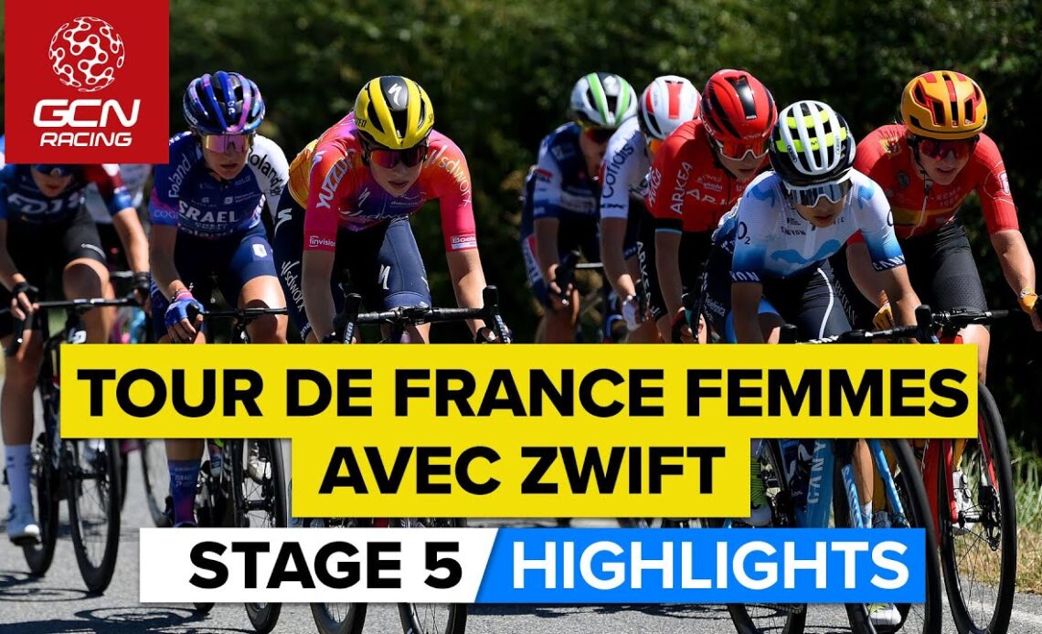 Another Tense Breakaway Chase! | Tour De France Femmes Avec Zwift 2023 Highlights - Stage 5
