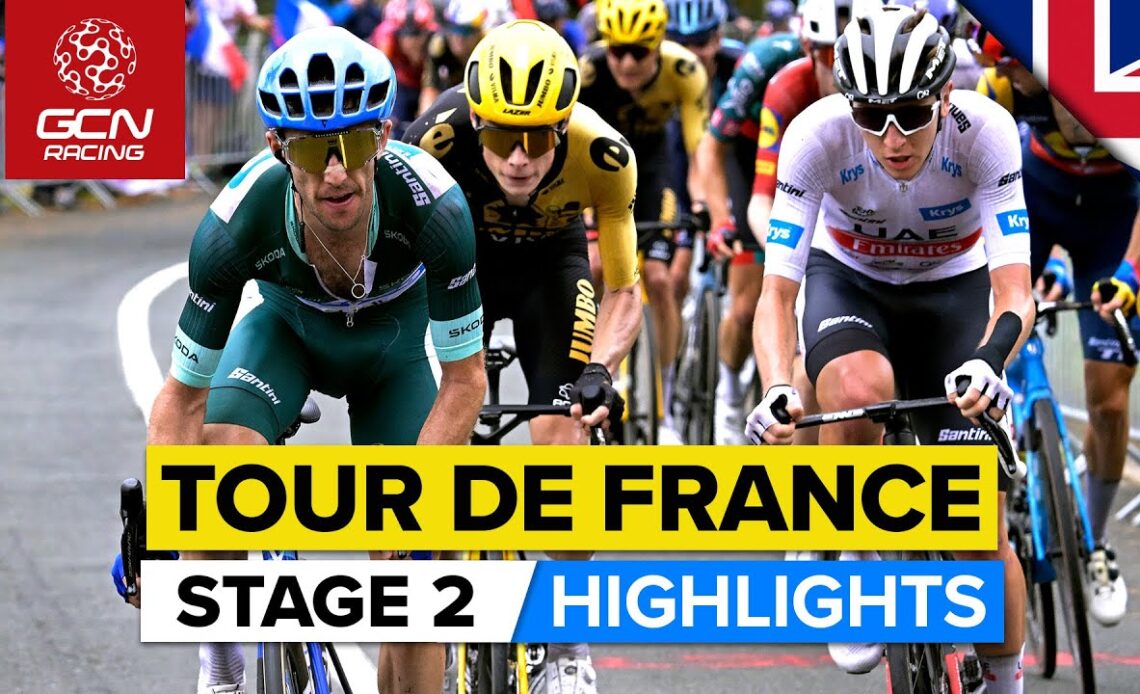 Fireworks From Yellow Jersey Favourites! | Tour De France 2023 Highlights - Stage 2