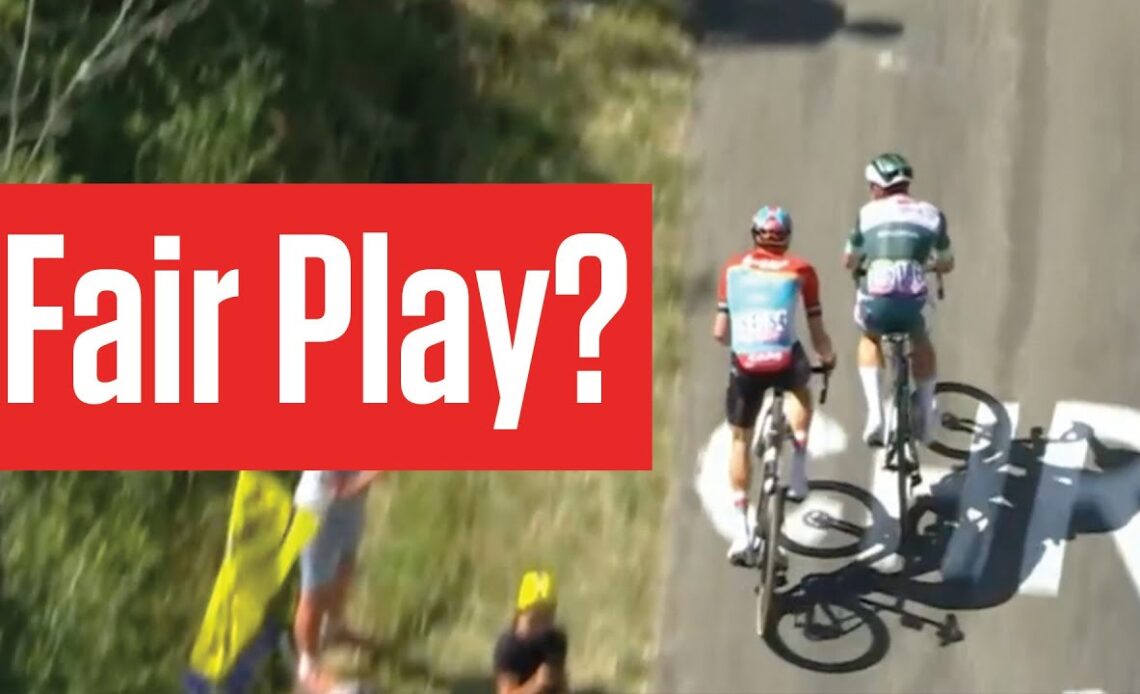 Jasper Philipsen FORCES RIVAL TO ROADSIDE In  Stage 18 Of The Tour de France 2023