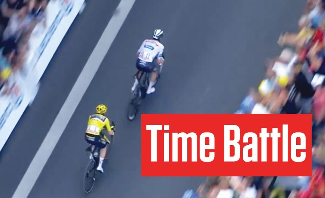 Jonas Vingegaard & Tadej Pogacar BATTLE For Precious Seconds To End Stage 14 At Tour de France 2023