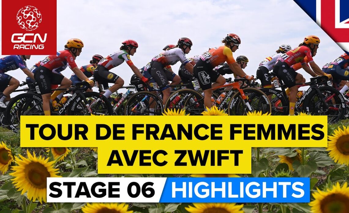 Last Chance For The Sprinters! | Tour De France Femmes Avec Zwift 2023 Highlights - Stage 6