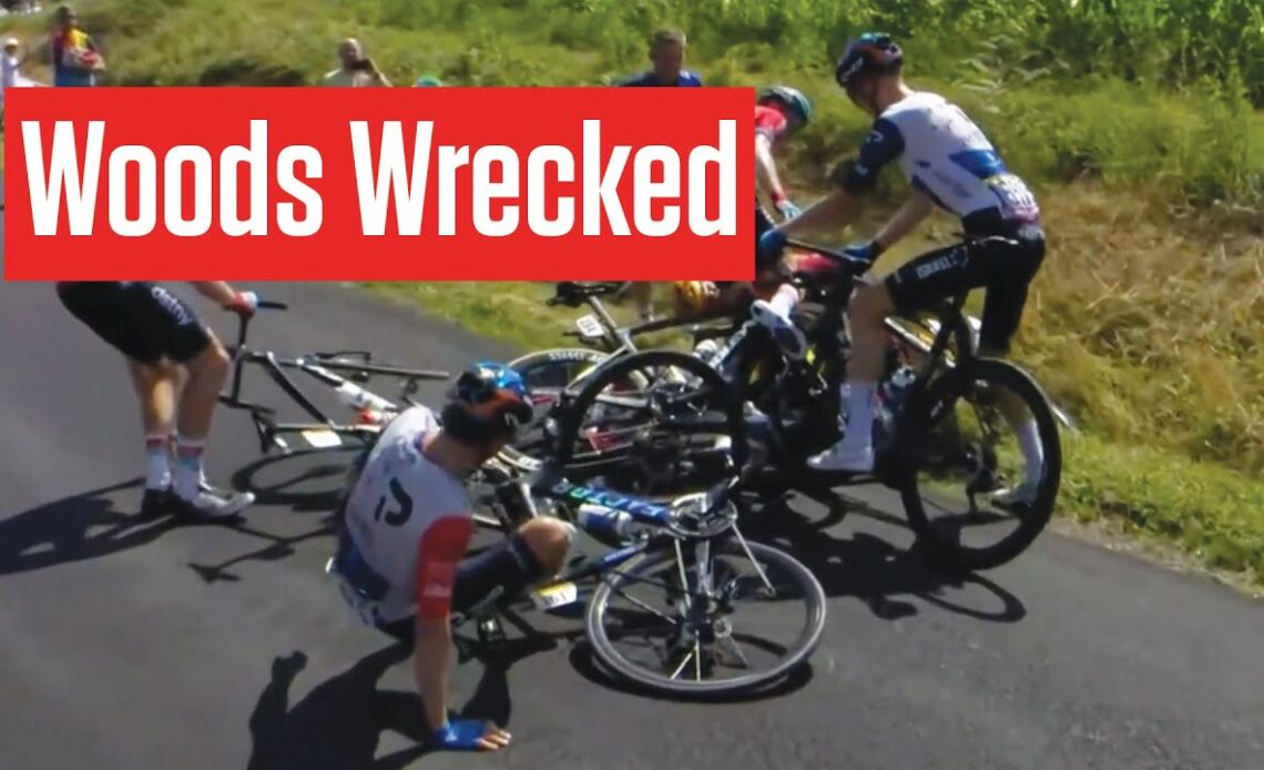 Michael Woods & Giulio Ciccone CRASH In Stage 12 Of The Tour de France 2023