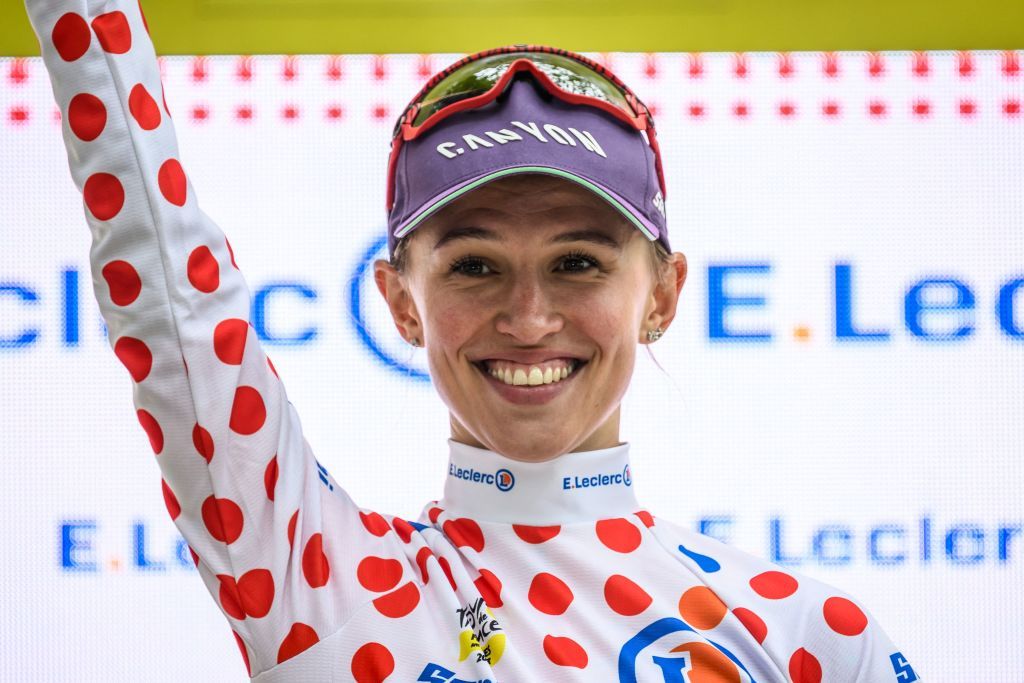 Kasia Niewiadoma (Canyon-SRAM) won the best climber’s polk-dot jersey