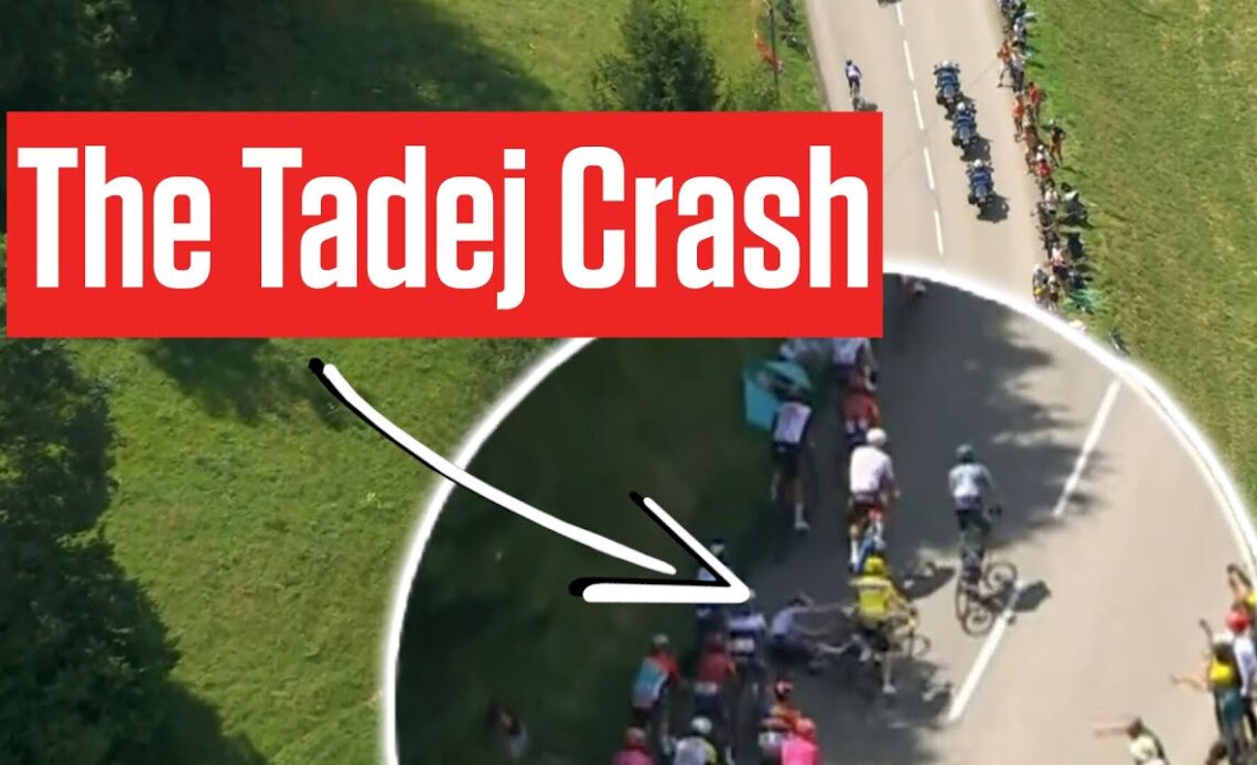 Tadej Pogacar HITS THE DECK In Crash In Stage 17 Of The Tour de France