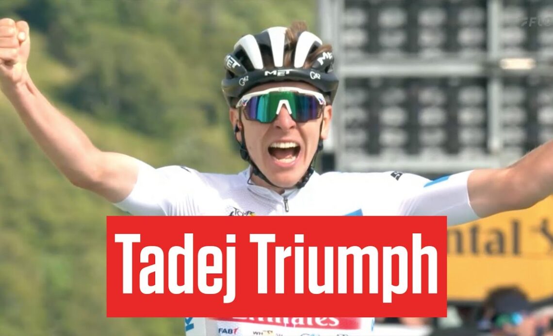 Tadej Pogacar TAKES DOWN Jonas Vingegaard In Stage 20 Sprint In The Tour de France 2023