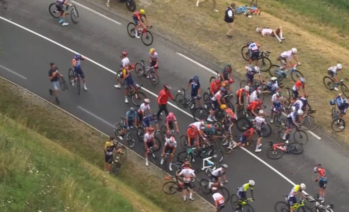 Tour de France Stage 14 neutralized due to absolutely massive crash