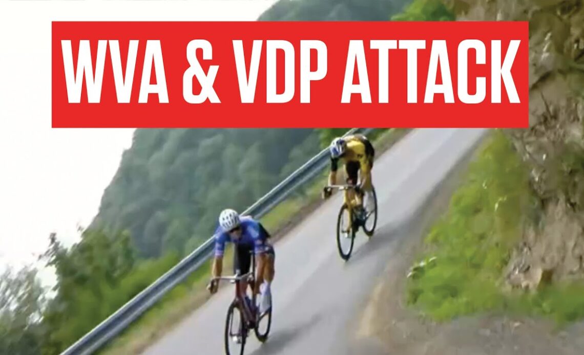 Wout Van Aert & Matthieu Van Der Poel Attack In Stage 10 Of The Tour de France 2023