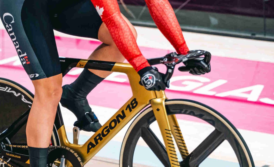 Kelsey Mitchell's golden Argon 18