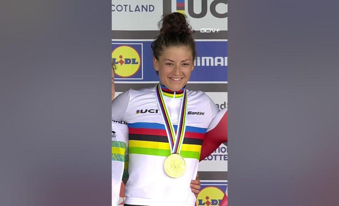 Chloé Dygert takes back the Rainbow Jersey, getting Gold 🥇in the Elite Women’s Time Trial!