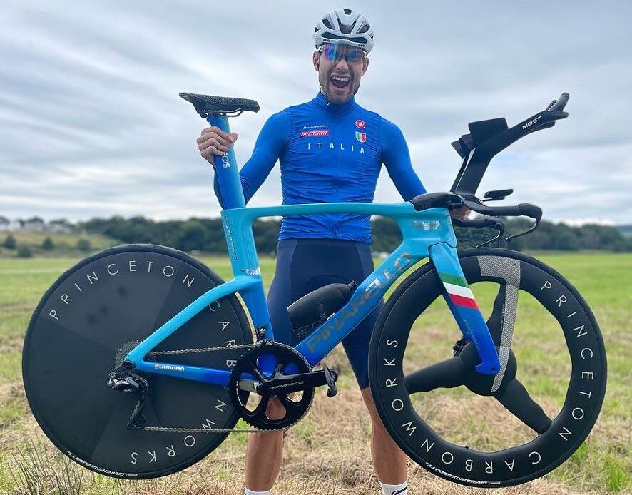 Filippo Ganna chasing another rainbow jersey in Worlds time trial