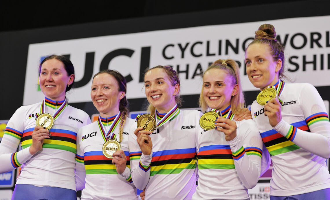 'It's incredible' – British women on first team pursuit Worlds gold since 2014