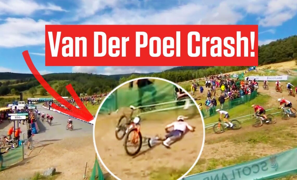 Mathieu Van Der Poel Crashes Out Of Mountain Bike World Championships 2023